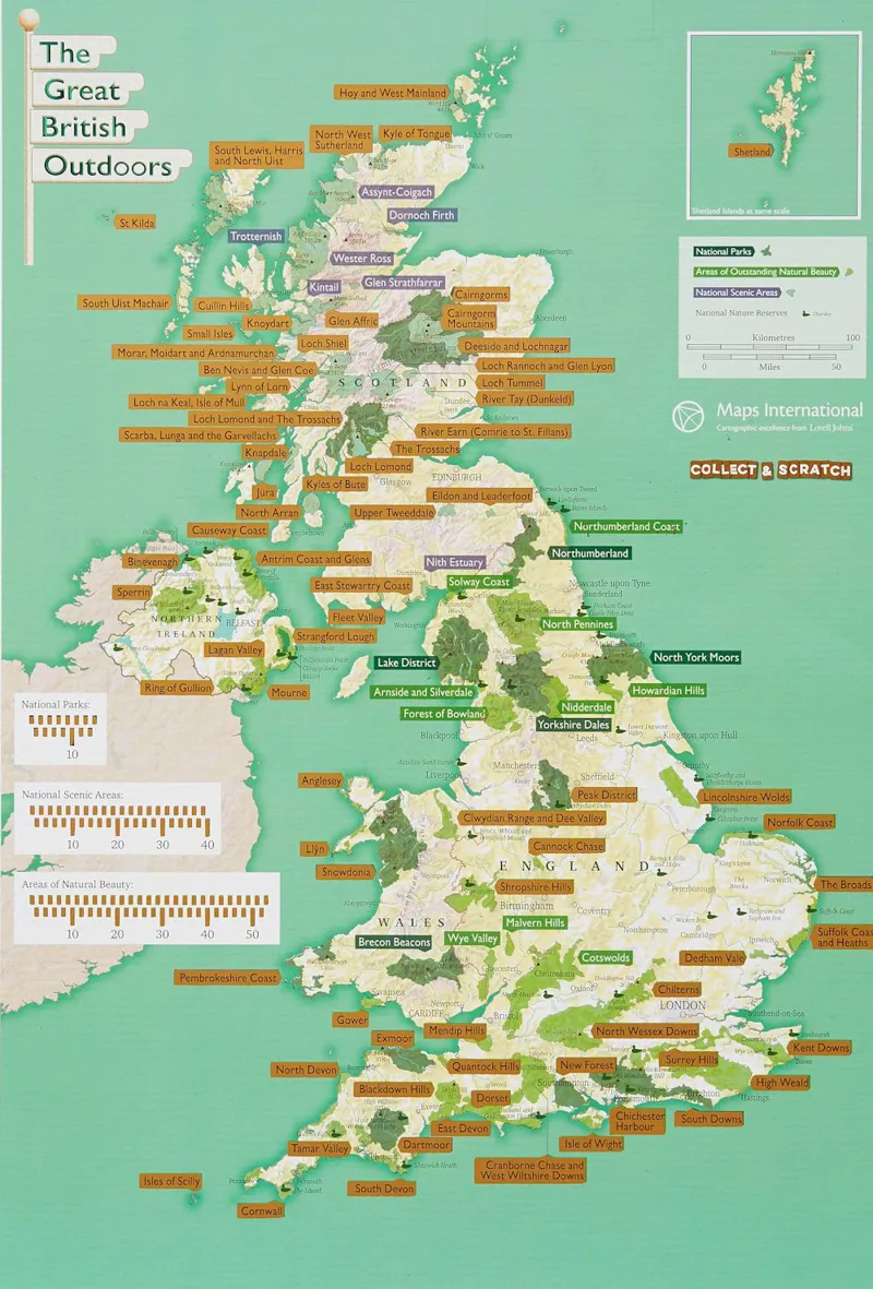 The Great British Outdoors - Collect and Scratch Print